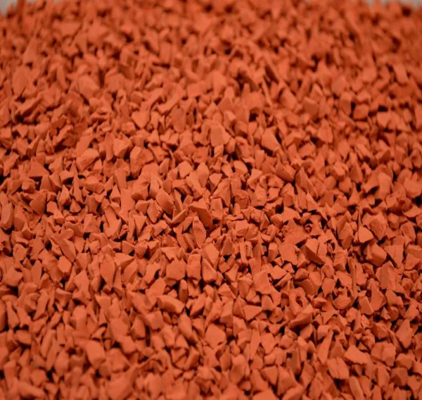 Red EPDM recycled rubber granules for flooring