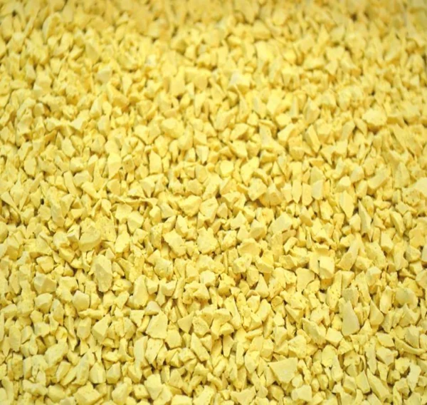 YELLOW EPDM recycled rubber granules for flooring